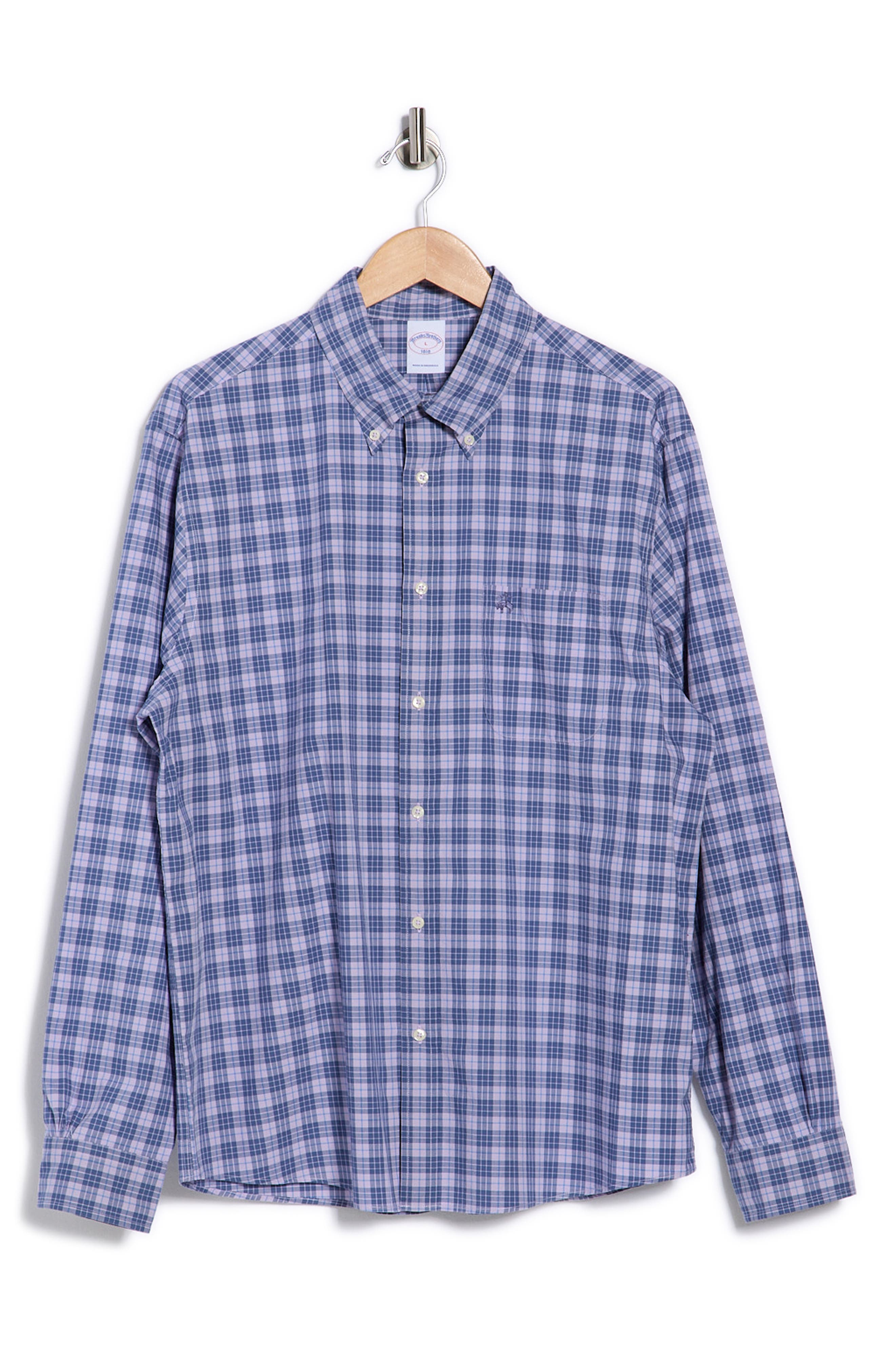Brooks Brothers Regular Fit Plaid Cotton Button-Down Shirt (Men ...