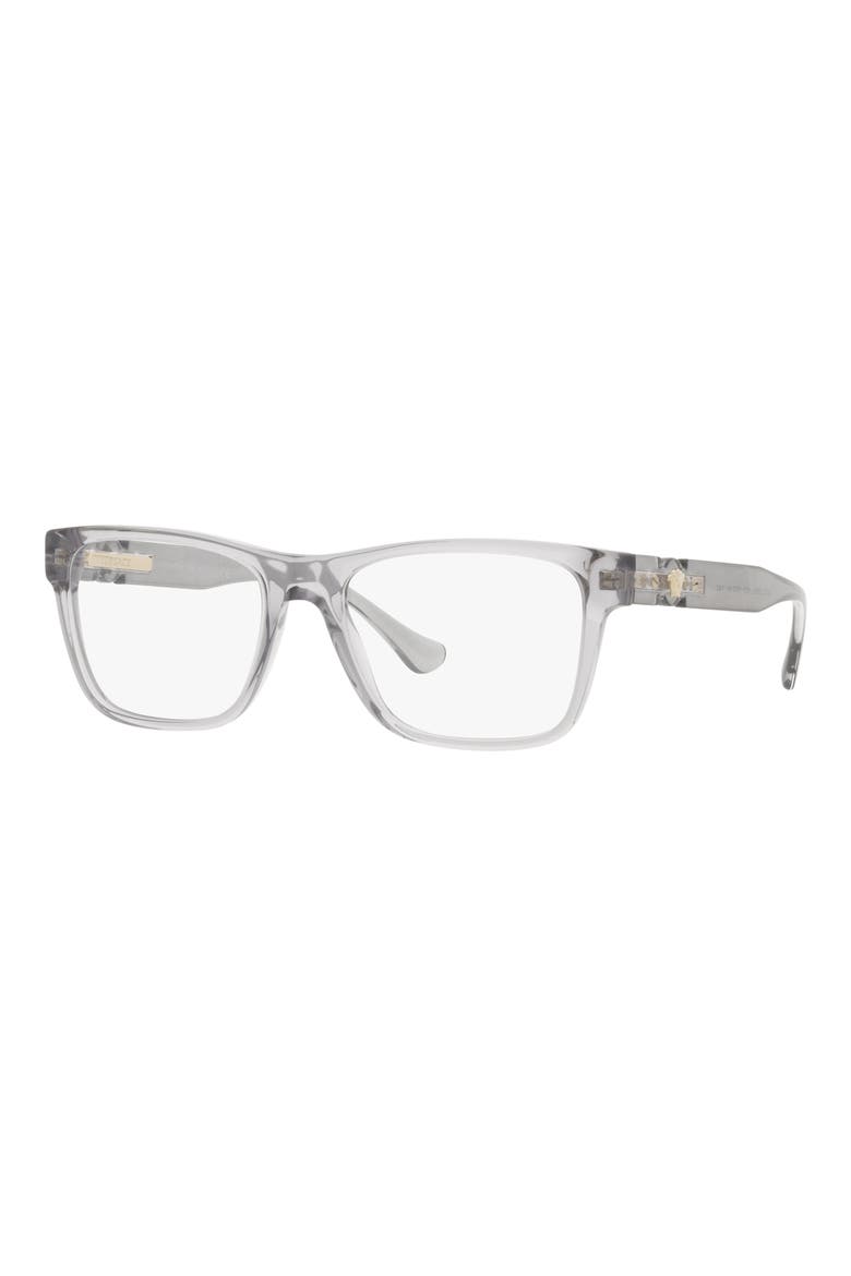 57mm Rectangular Optical Glasses, Alternate, color, TRANSPARENT GREY