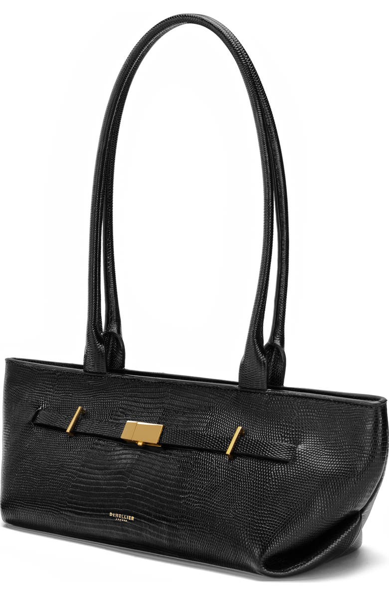 DeMellier The New York Leather Shoulder Bag, Alternate, color, Black Tones
