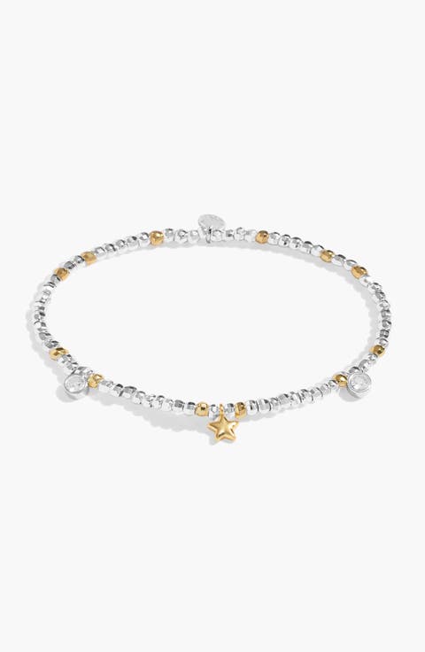 Sparkle Confetti A Little 'One In A Million' Bracelet In Silver And Gold-Tone Plating
