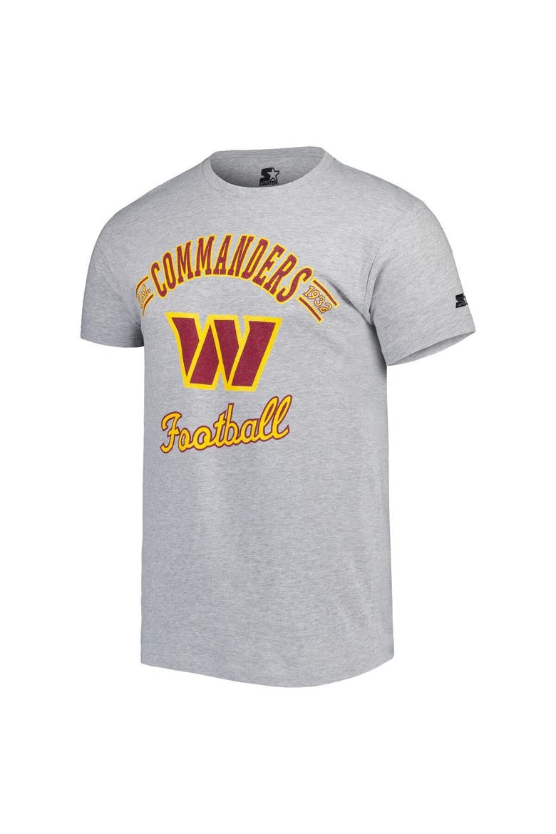 Men's Starter Heathered Gray Washington Commanders Prime Time T-Shirt, Alternate, color, Gray