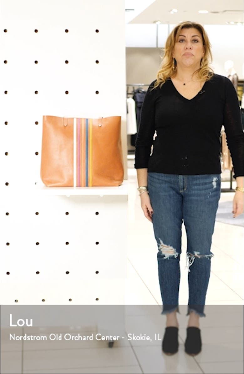 The Transport Stripe Embroidered Tote, sales video thumbnail