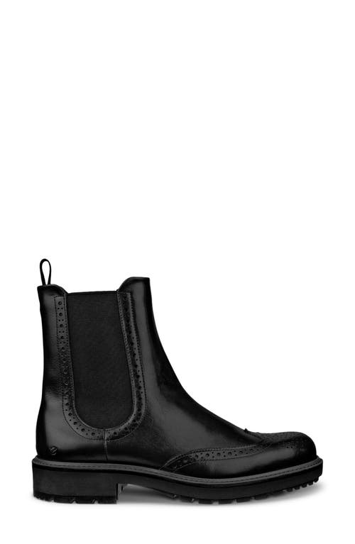 Ecco Metropole Oslo Wingtip Chelsea Boot In Black
