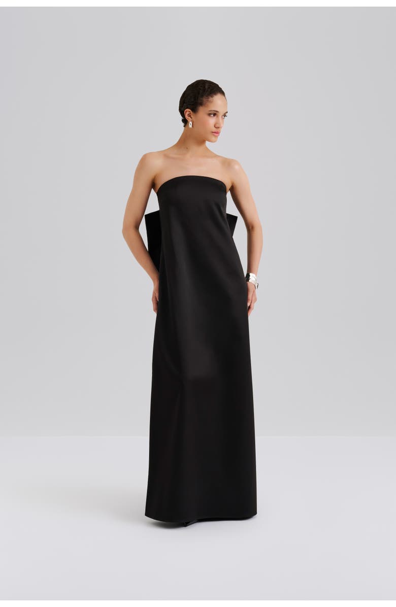 Malina Elmina Bow Detailed Maxi Dress, Main, color, Black