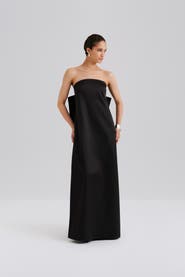 Malina Elmina Bow Detailed Maxi Dress