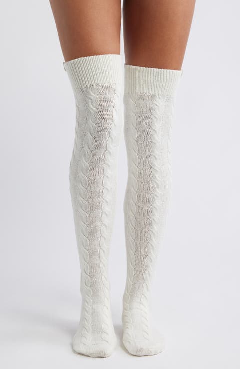 Zanika Cable Thigh High Socks