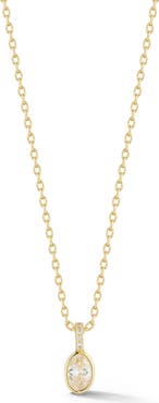 GLAZE JEWELRY Oval Cubic Zirconia Pendant Necklace