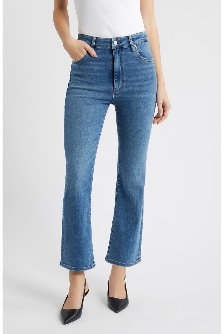 The Reboot High Waist Crop Bootcut Jeans, Main, color, CREST