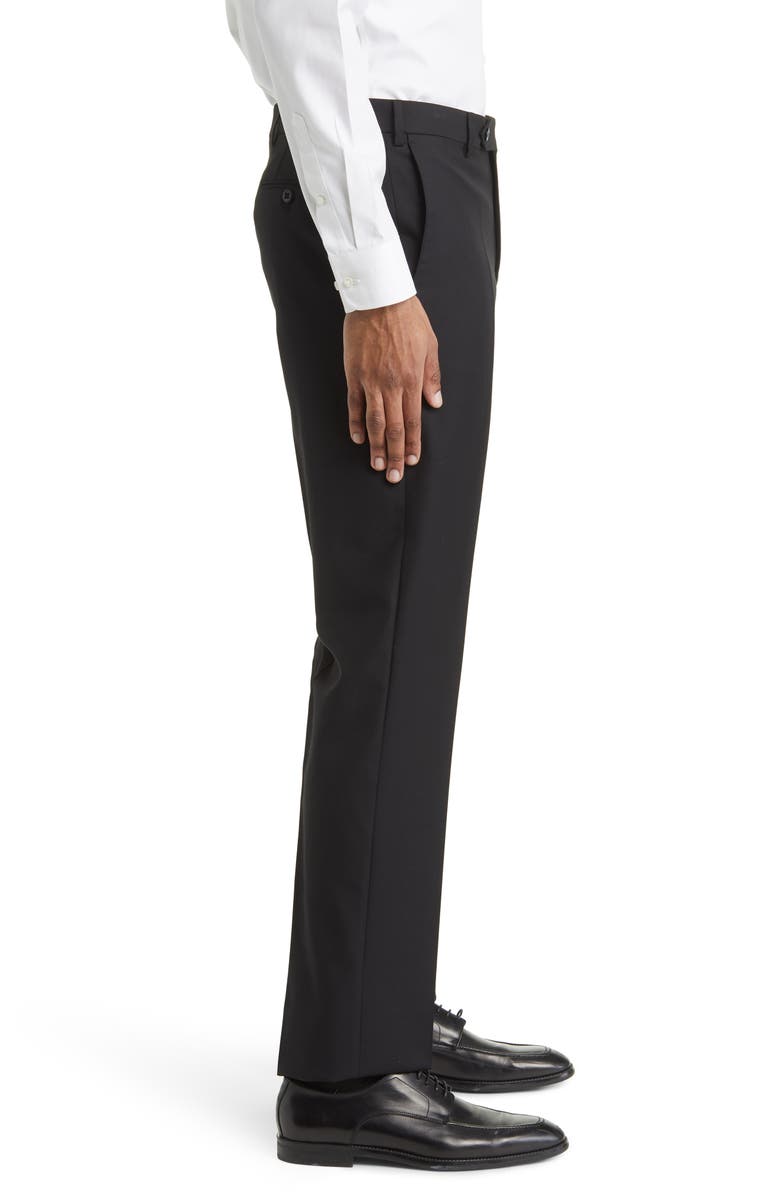 Zanella Devon Super 110s Serge Trousers, Alternate, color, Black