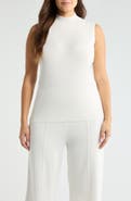 Tahari ASL Sleeveless Mock Neck Sweater