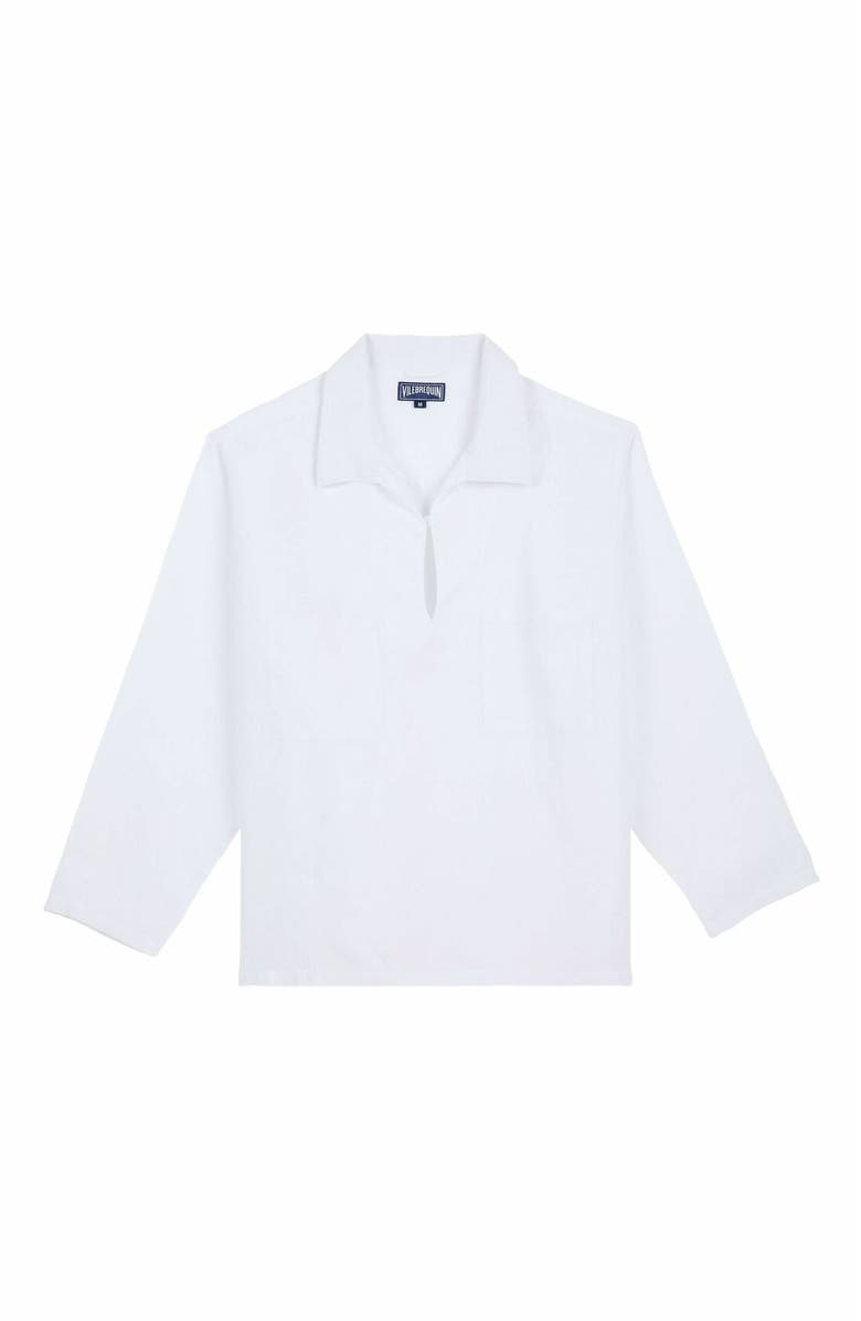 Vilebrequin Men's Linen Solid Shirt, Main, color, 