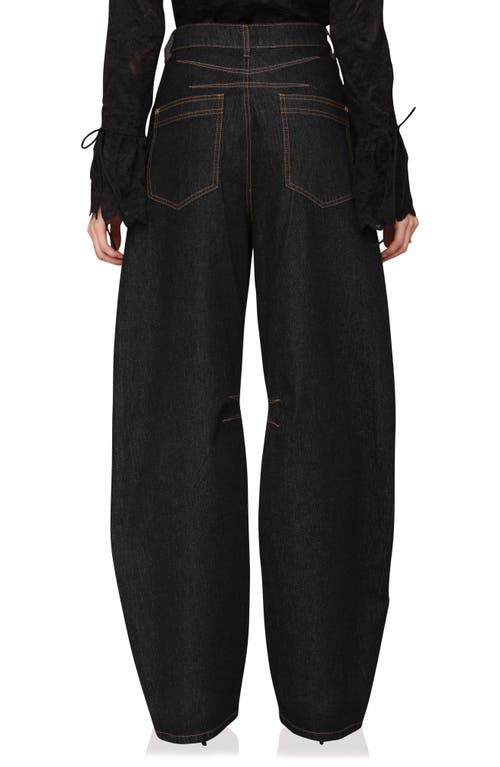 Avec Les Filles Barre Barrel Hem Jeans In Gray