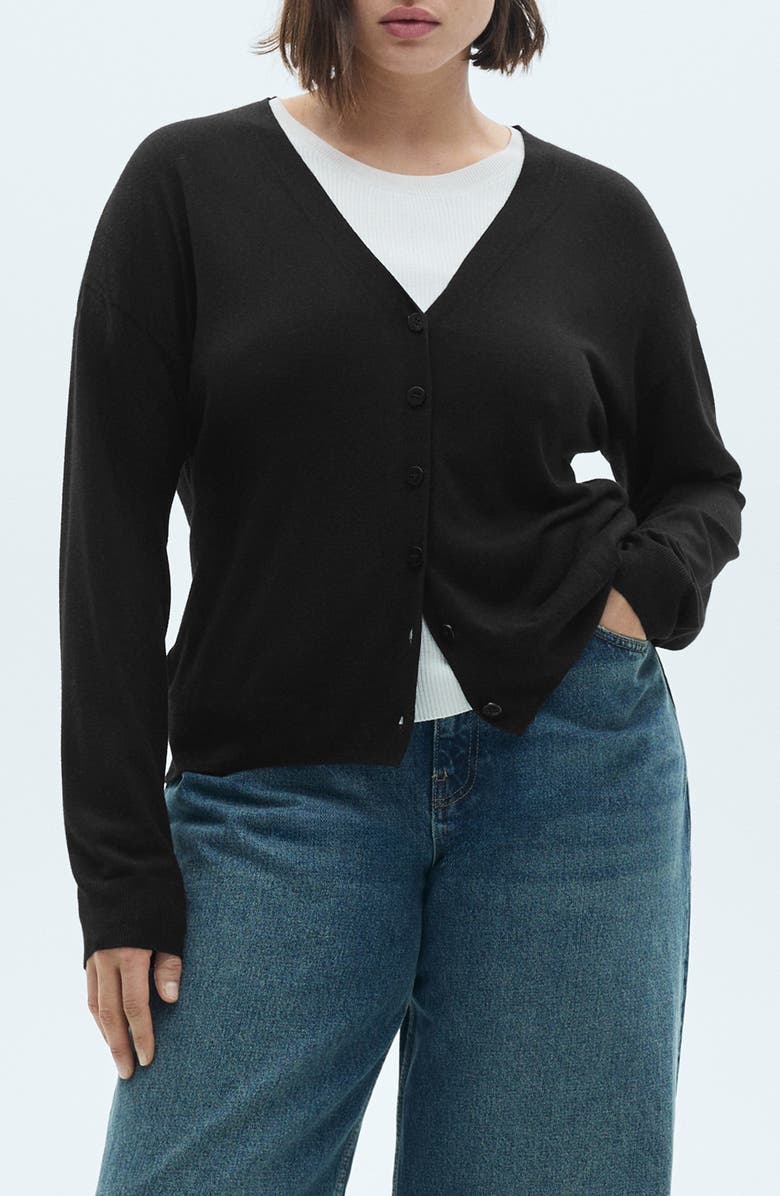 MANGO V-Neck Cardigan, Alternate, color, 