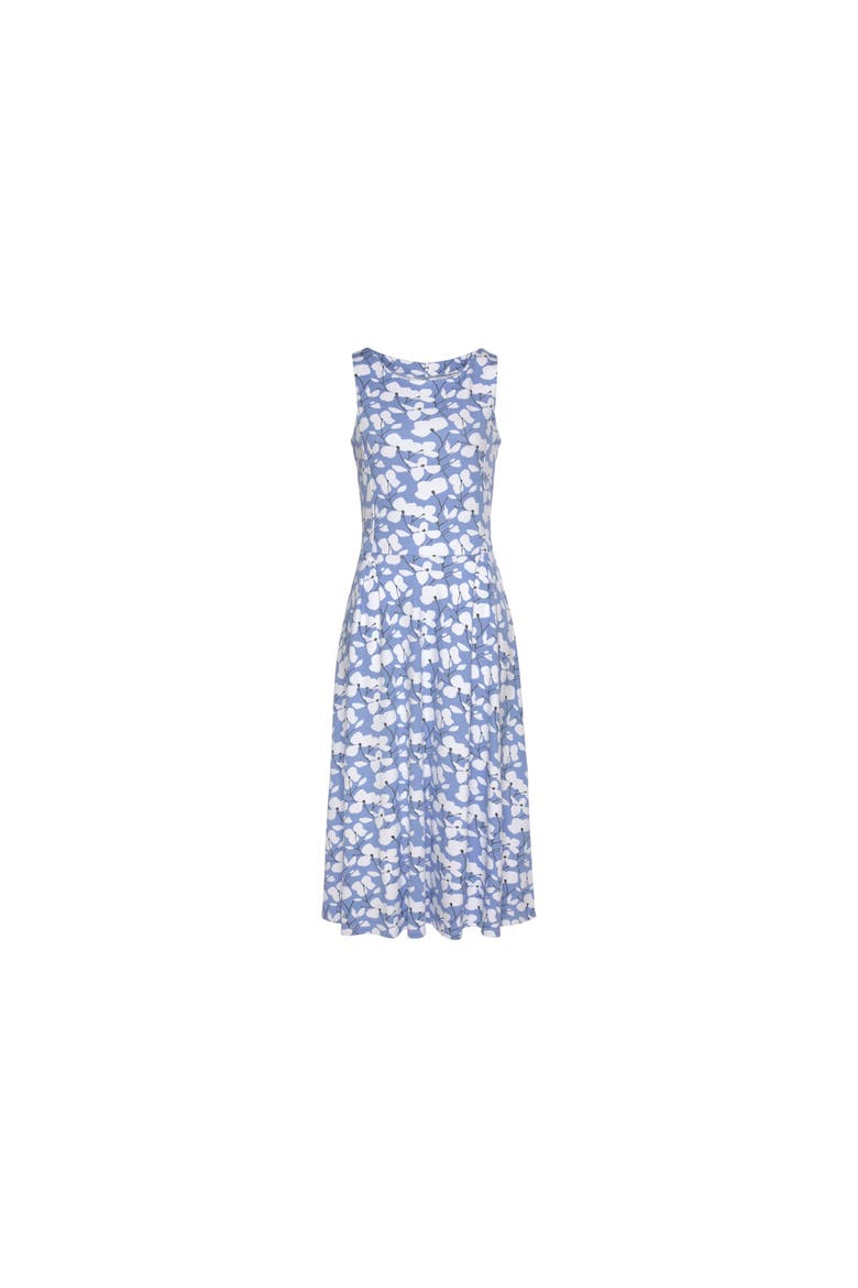 Sleeveless A-Line Dress, Alternate, color, Blue-Printed