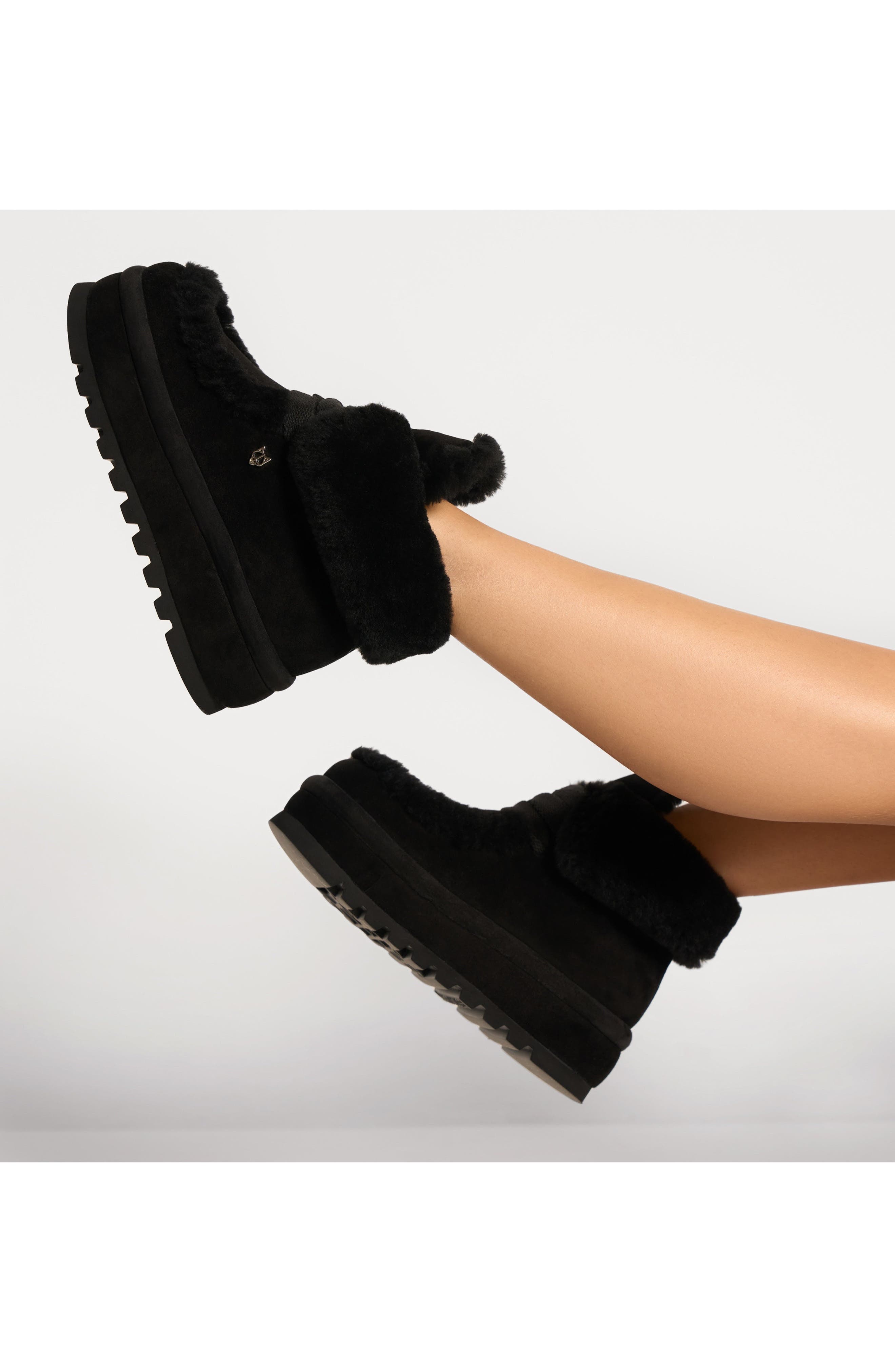 Bambi Black Suede/Shearling, Alternate, color, BLACK-SUEDE/SHEARLING