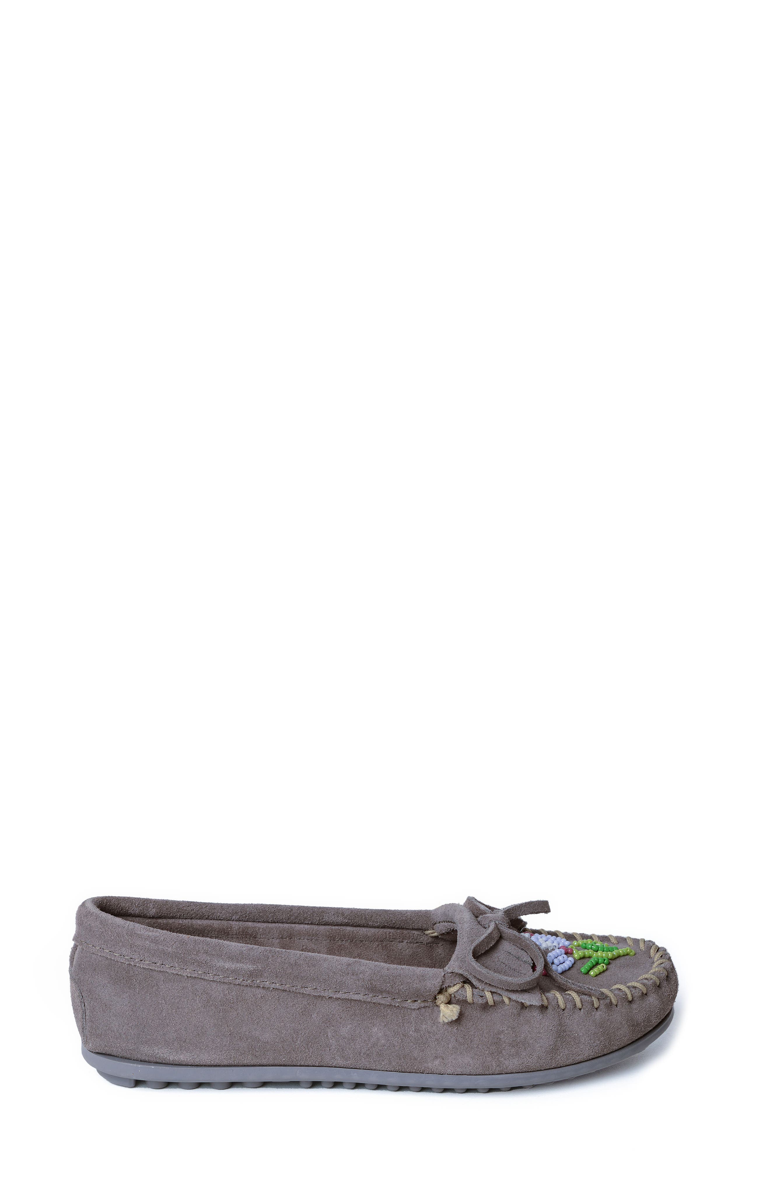 Minnetonka x Lucie Skjefte Ziigwan Waabigwan Slipper, Alternate, color, Grey