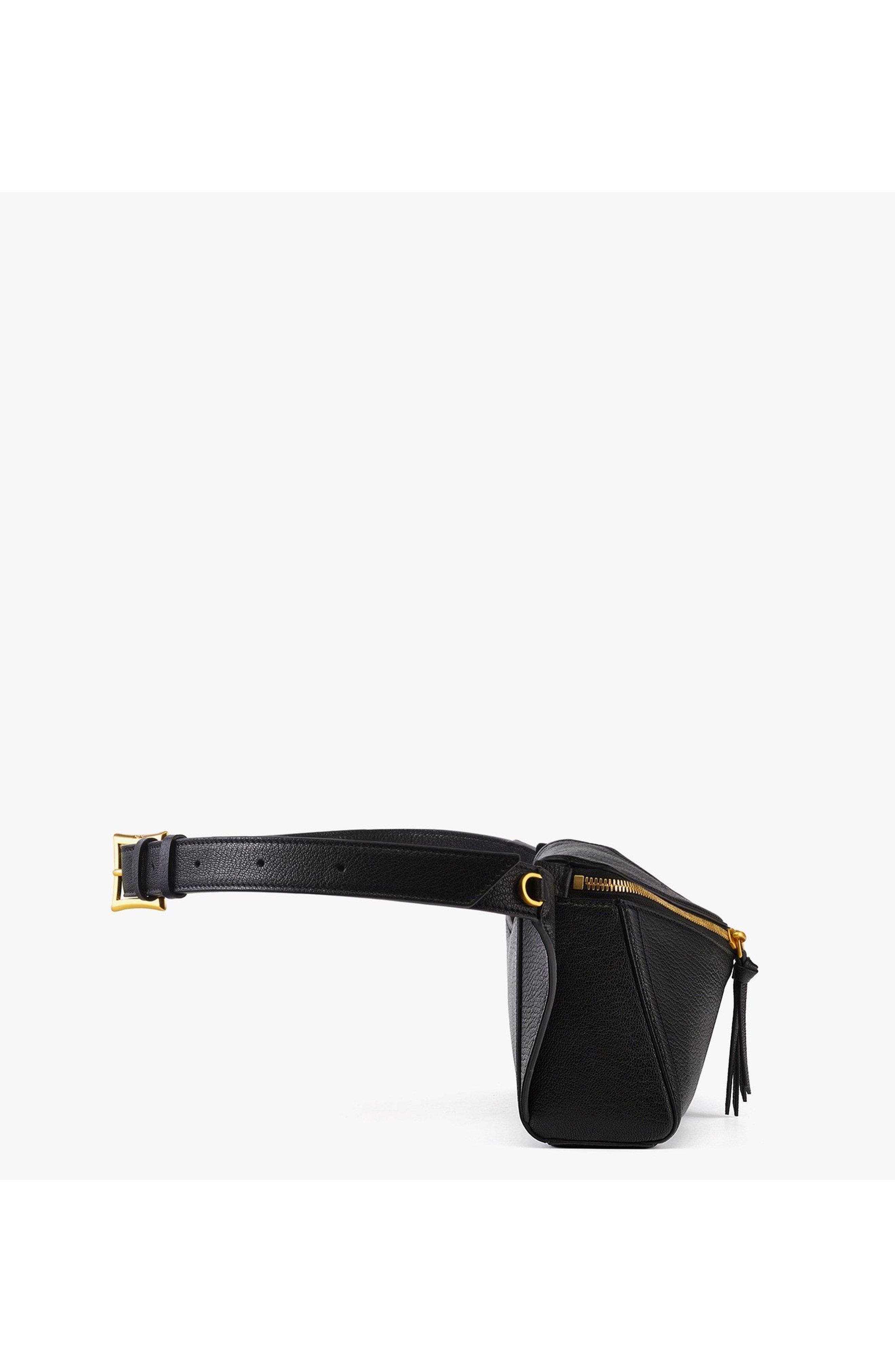 MCM Diamant 3D Belt Bag in Goatskin Leather, Alternate, color, Black