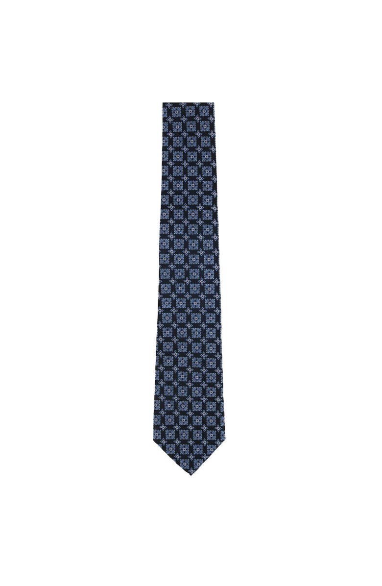 Trafalgar Azzimato Diamond Stately Silk Necktie, Alternate, color, Navy Blue