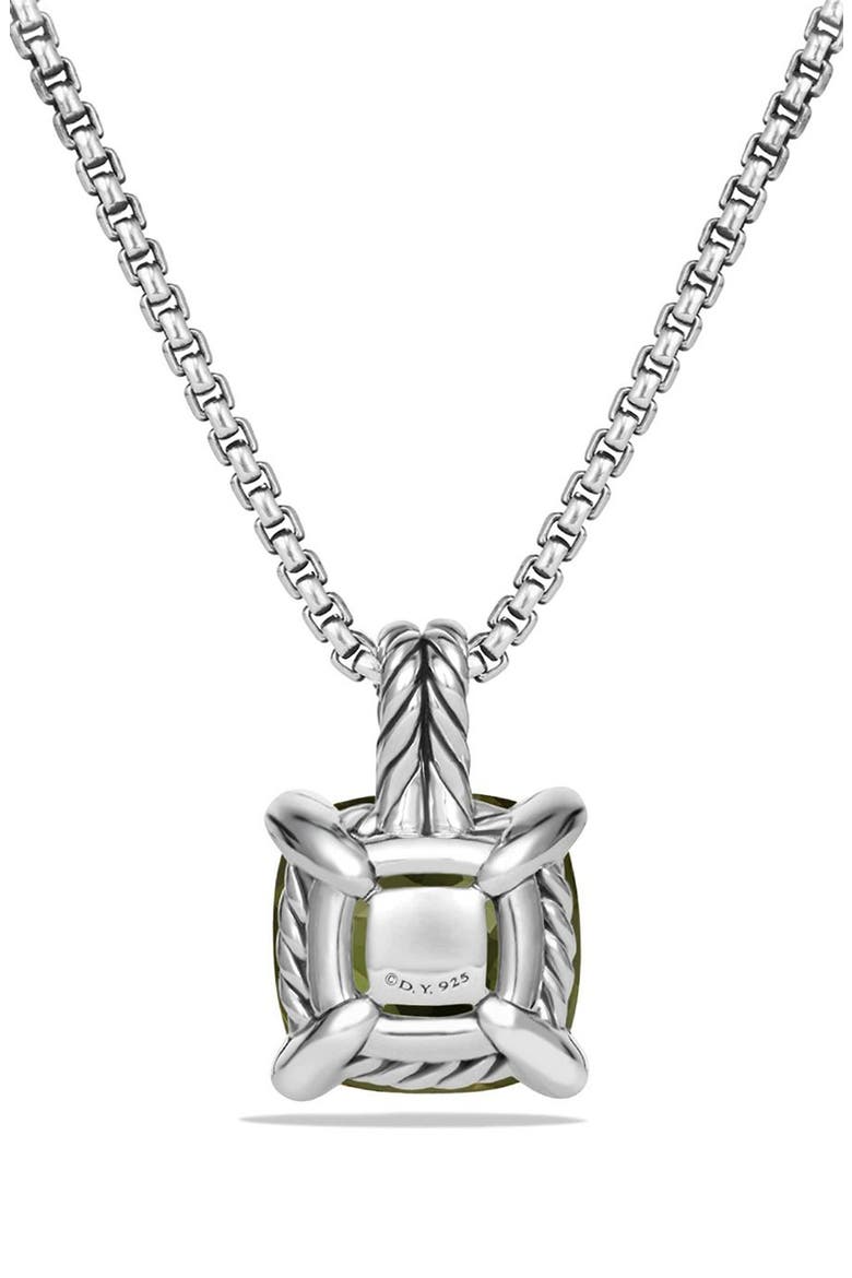 Châtelaine® Pendant Necklace with Semiprecious Stone & Diamonds, Alternate, color, SILVER/ CITRINE/ HEMATINE