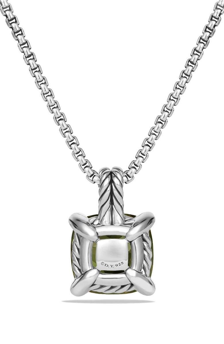 David Yurman Châtelaine<sup>®</sup> Pendant Necklace with Semiprecious Stone & Diamonds, Alternate, color, 