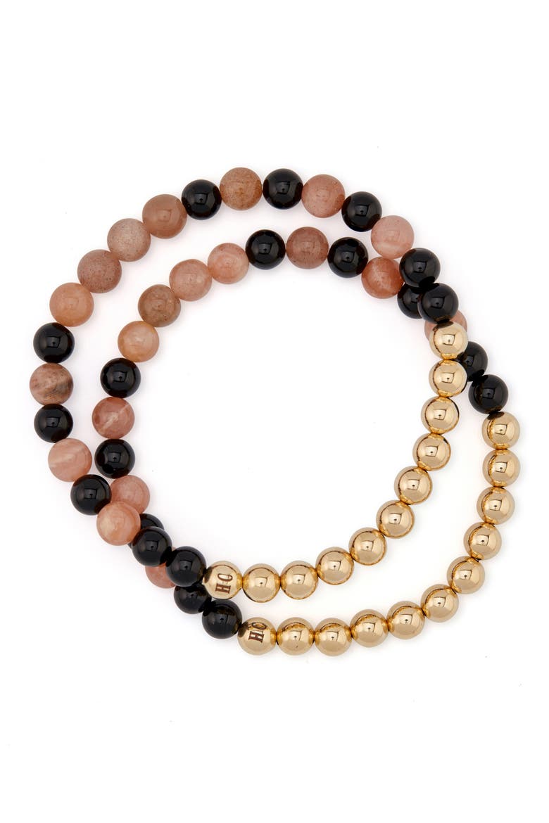 N2 Attract Love Set of 2 Healer's Bracelets, Alternate, color, YELLOW GOLD