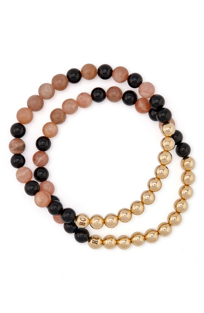 The Healer’s Collection N2 Attract Love Set of 2 Healer's Bracelets, Alternate, color, Yellow Gold