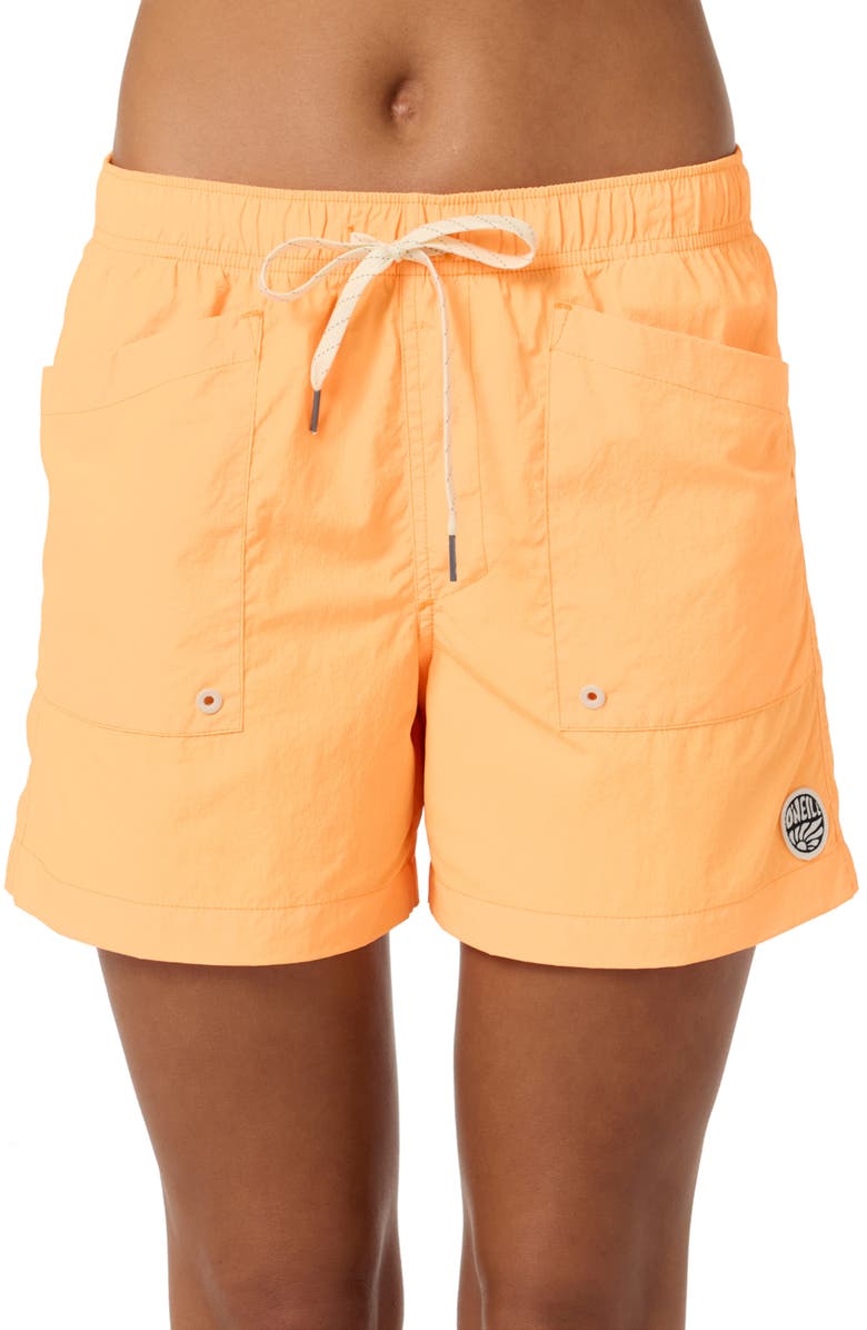 O'Neill Wedge Board Shorts, Main, color, Neon Apricot Nectar