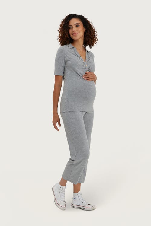 Nom Maternity Camilla Pant In Gray