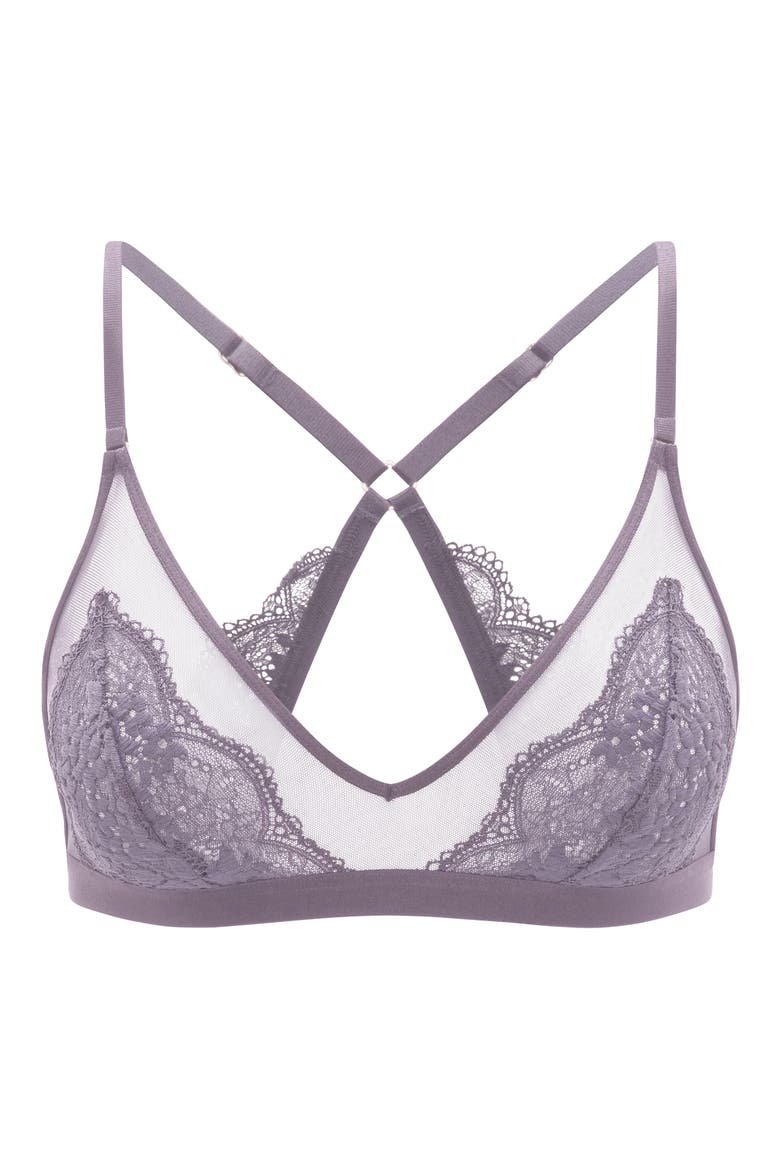 All Day Lace Unlined Racerback Bralette, Alternate, color, DREAMY LILAC