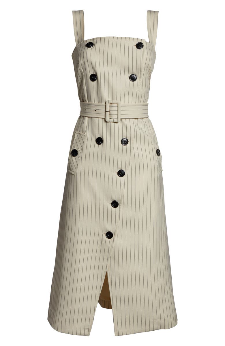 CAARA Lody Button Front Belted Midi Dress, Alternate, color,