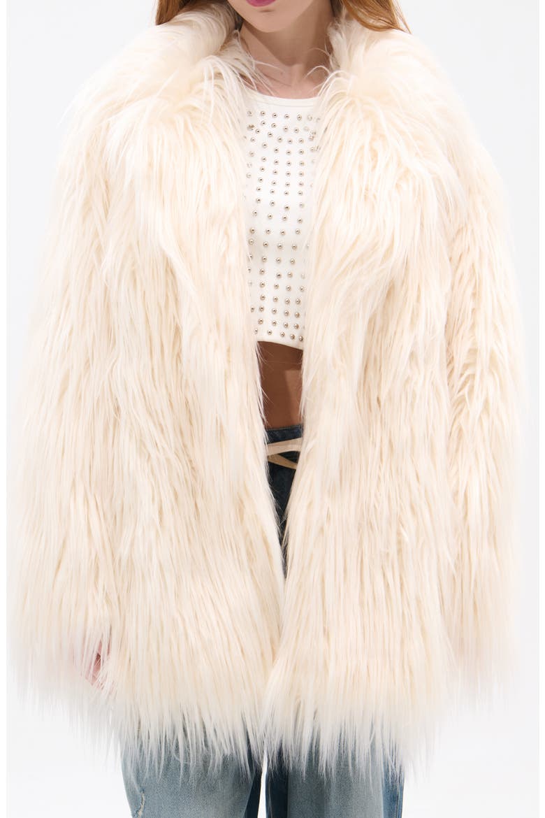 Breckenridge Faux Fur Jacket, Alternate, color, CREAM
