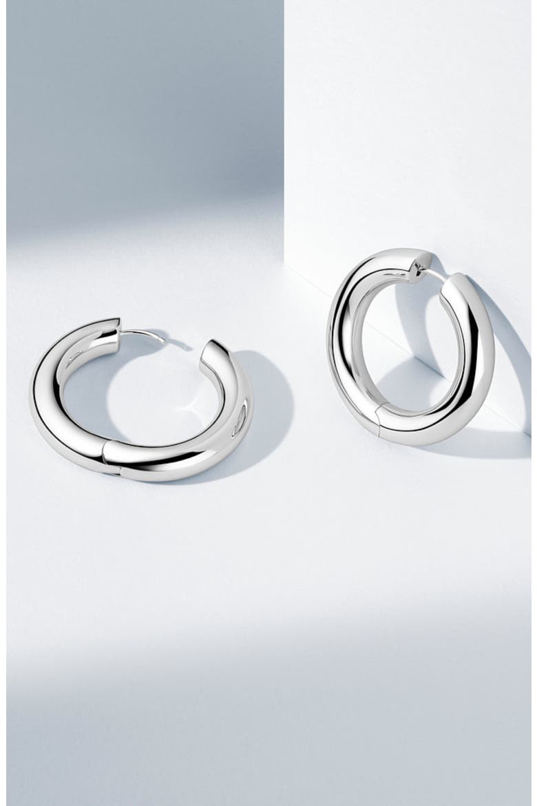 Earrings Carrara X-Grande Pianura, Alternate, color, Sterling Silver