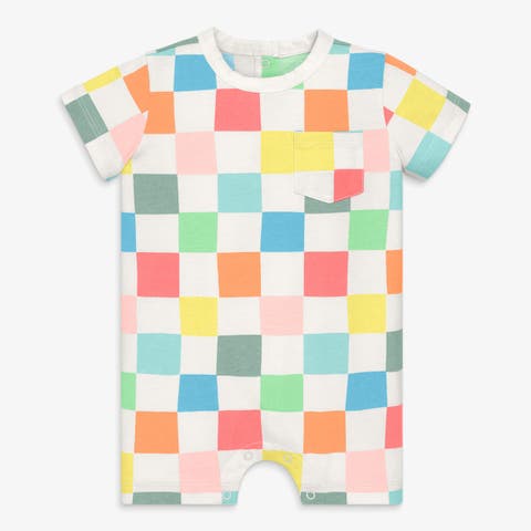 Baby Pocket Shortie In Rainbow Checkerboard