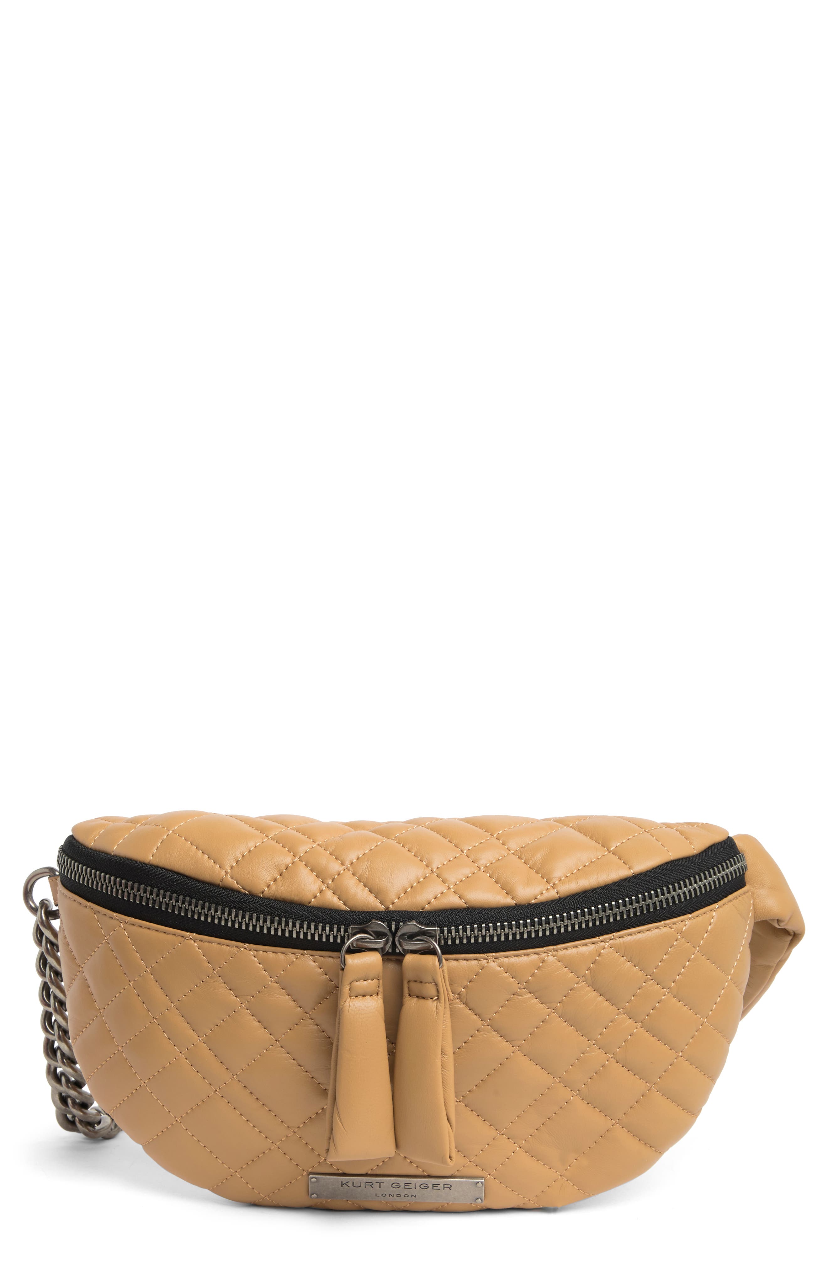 Kurt Geiger London Brixton Quilt Belt Bag, Main, color, 