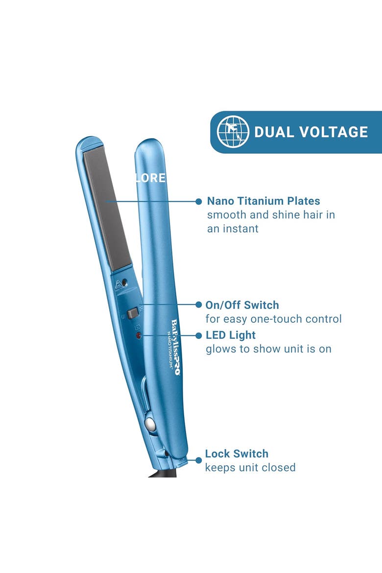 Nano Titanium ¾" Ultra-Sleek Straightener, Alternate, color, Blue