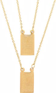STEELTIME Lord's Prayer Double Pendant Necklace