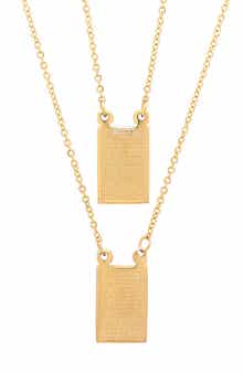 Lord's Prayer Double Pendant Necklace