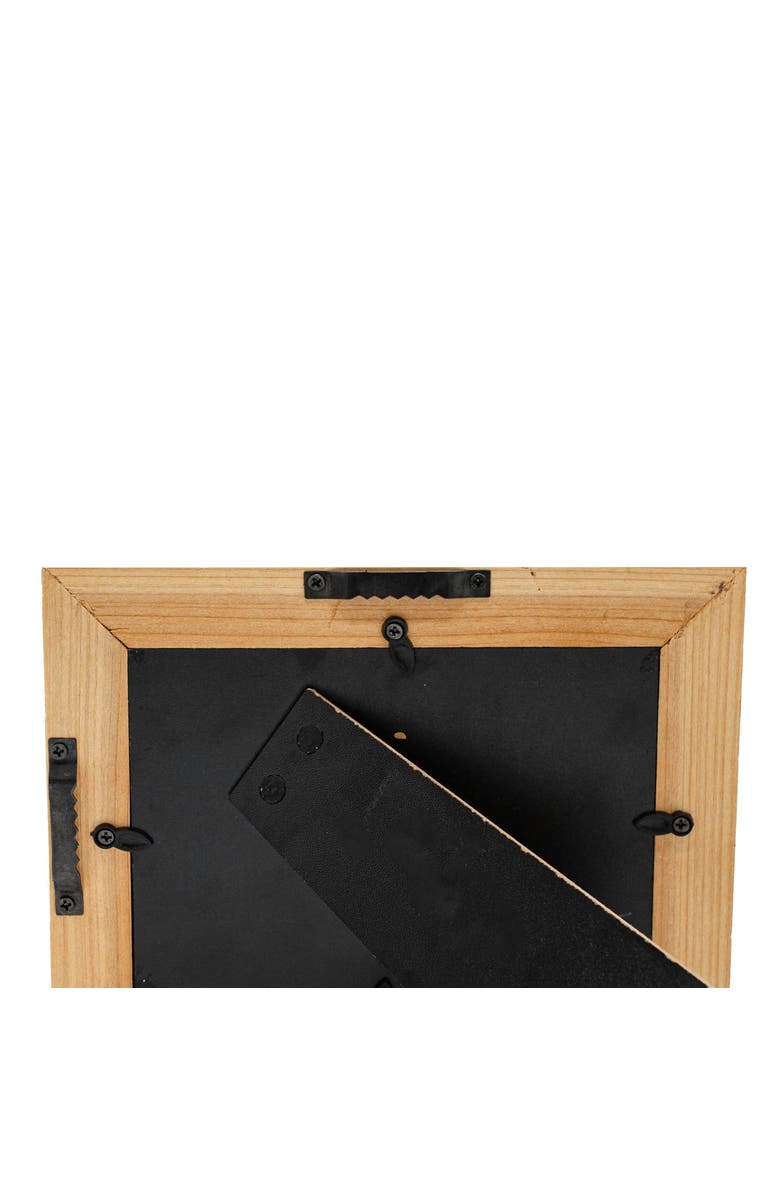Foreside Home and Garden 4x6 Rattan and Beaded Picture Frame Wood MDF Rattan & Glass, Alternate, color, Brown