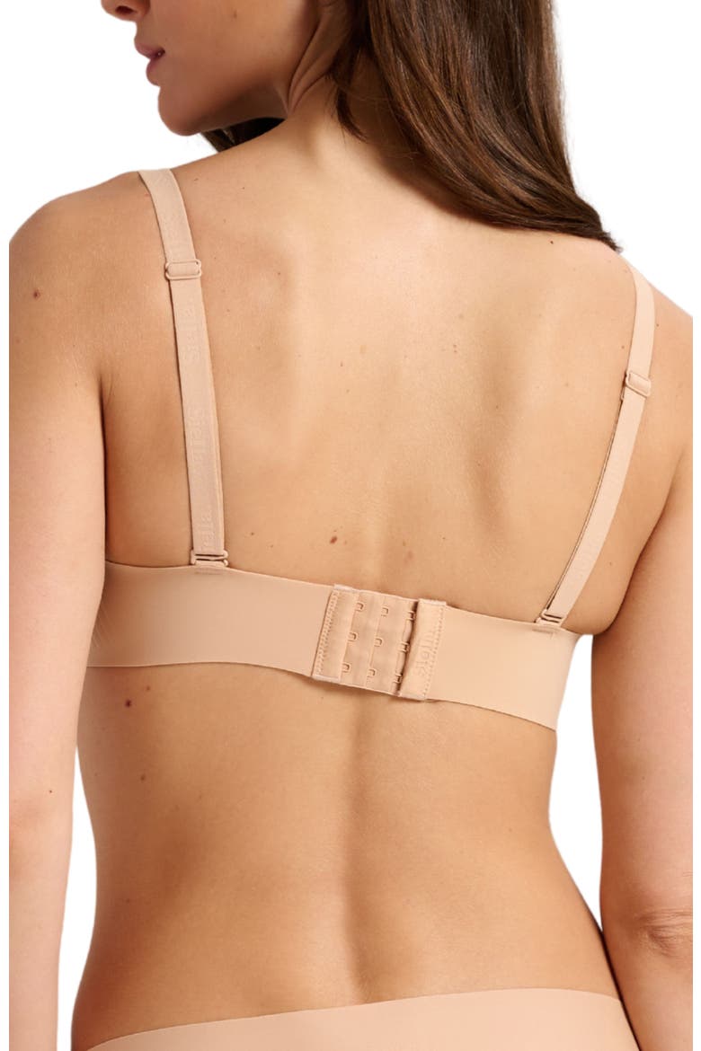 No-Show Triangle Seamless Bra, Alternate, color, Maple Sugar