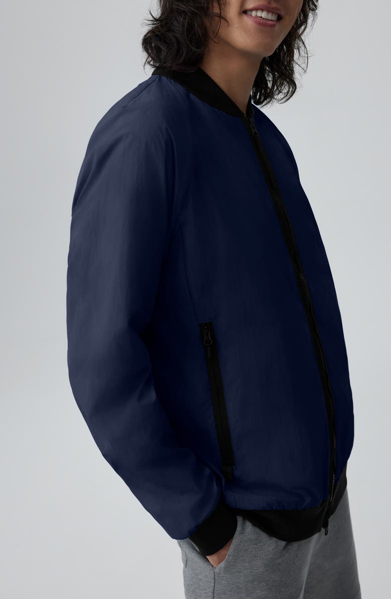 Canada Goose Faber Recycled Nylon Bomber Jacket, Alternate, color, Atlantic Navy