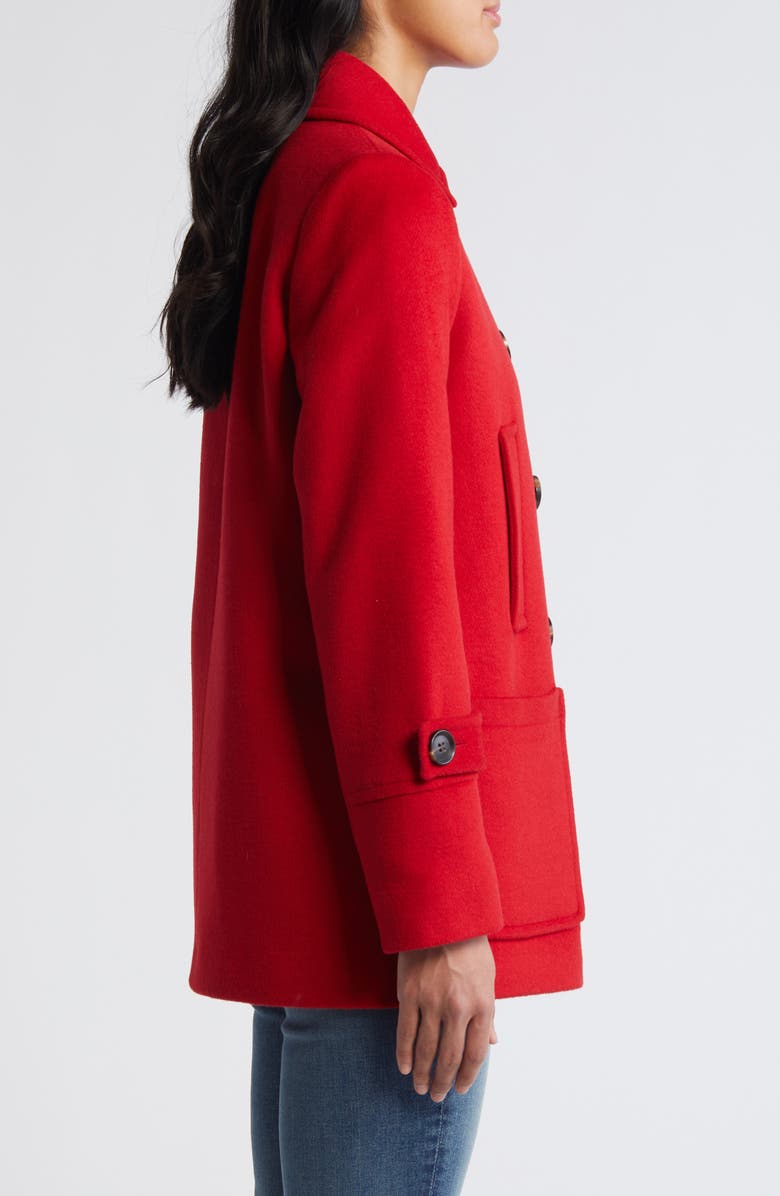 Sam Edelman Wool Blend Peacoat, Alternate, color, Crimson Red