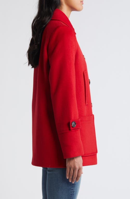 Sam Edelman Wool Blend Peacoat In Red