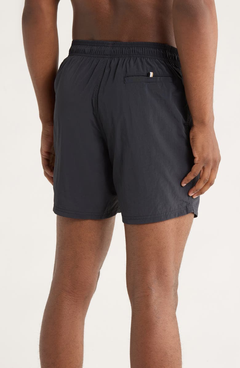 BOSS Octopus Swim Trunks, Alternate, color, Black
