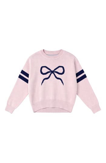 Pixielane Kids' Heart Graphic Sweater In Pink