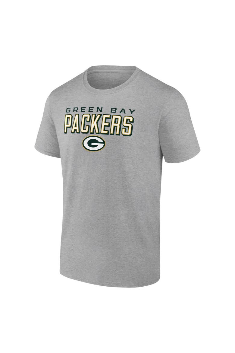 Men's Heather Gray Green Bay Packers Swagger T-Shirt, Alternate, color, Heather Gray