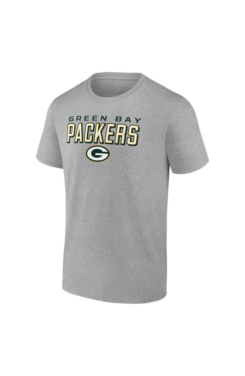 Fanatics MTO Label Men's Heather Gray Green Bay Packers Swagger T-Shirt, Alternate, color, Heather Gray