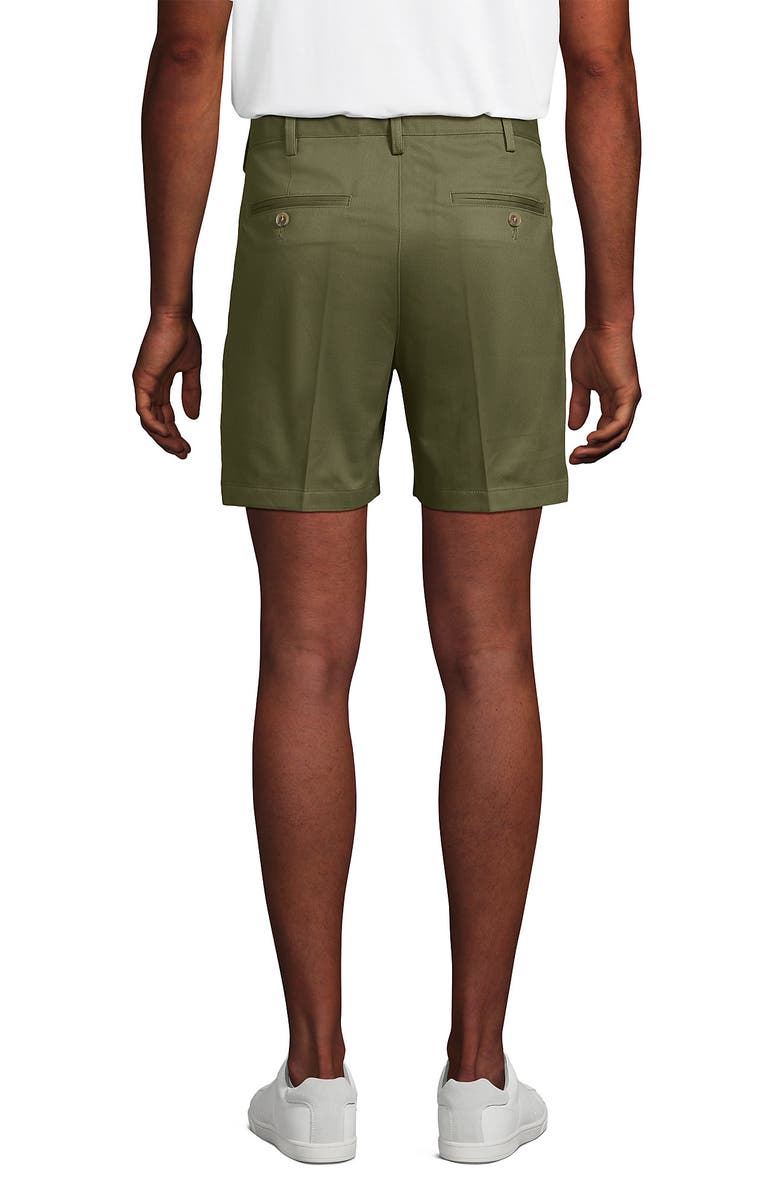 Lands' End Comfort Waist 6" No Iron Chino Shorts, Alternate, color, River Stone Green