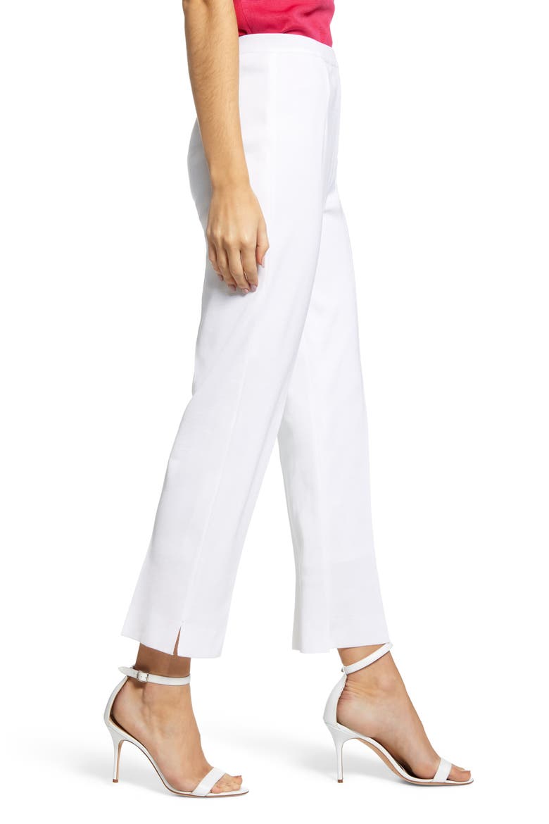 Knit Ankle Pants, Alternate, color, WHITE