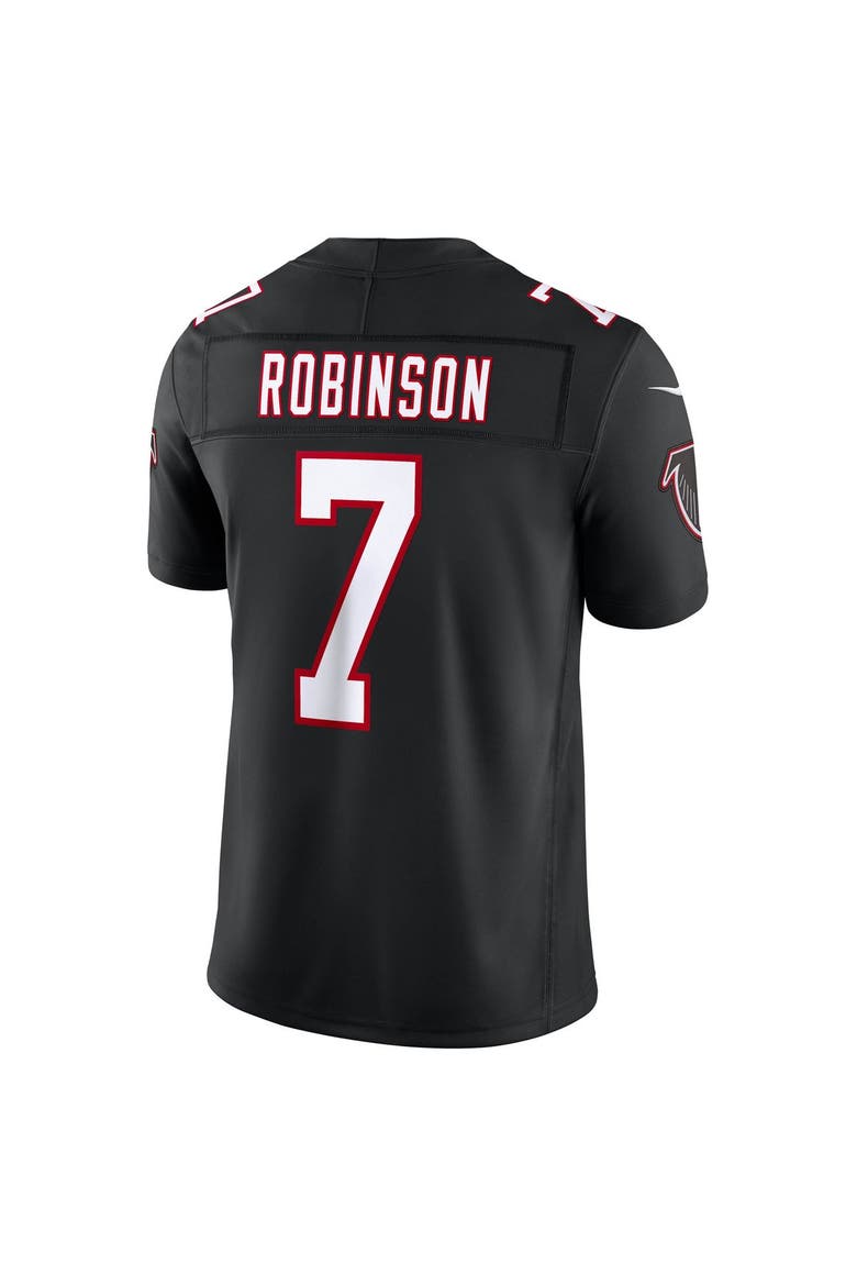 Men's Nike Bijan Robinson Black Atlanta Falcons Alternate Throwback Vapor F.U.S.E. Stitched Limited Jersey, Alternate, color, Black