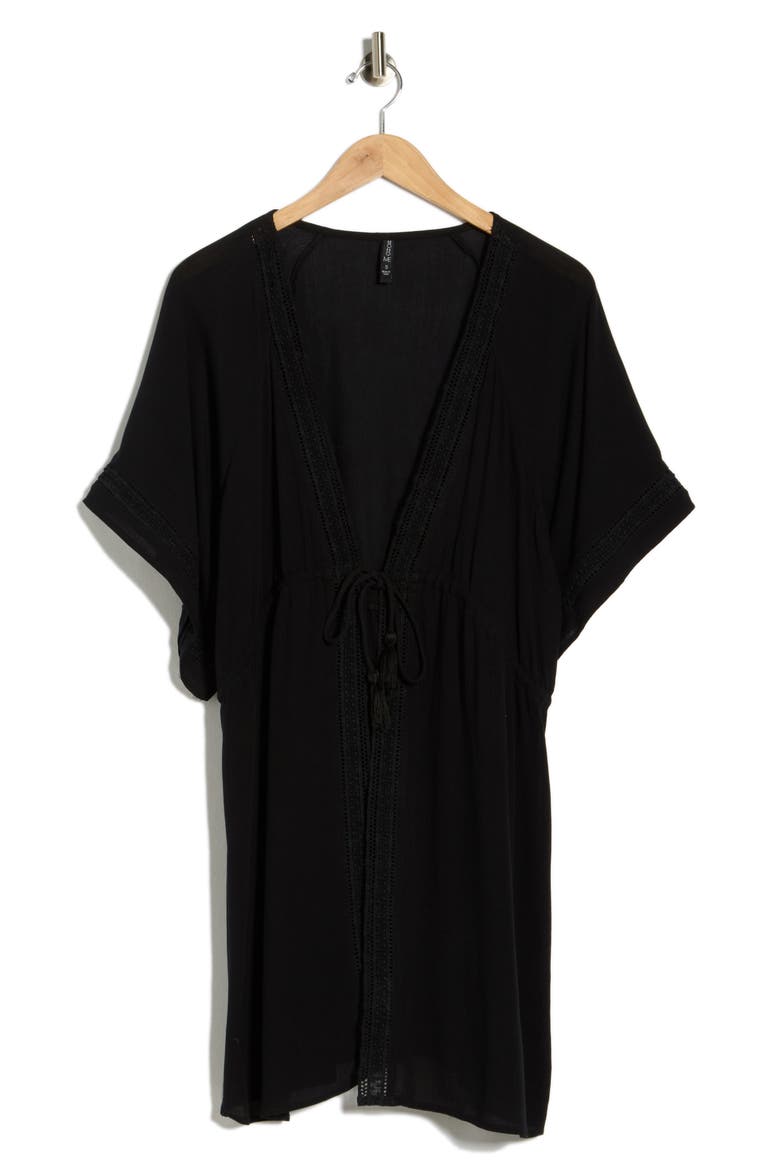 Lace Inset Topper, Alternate, color, BLACK